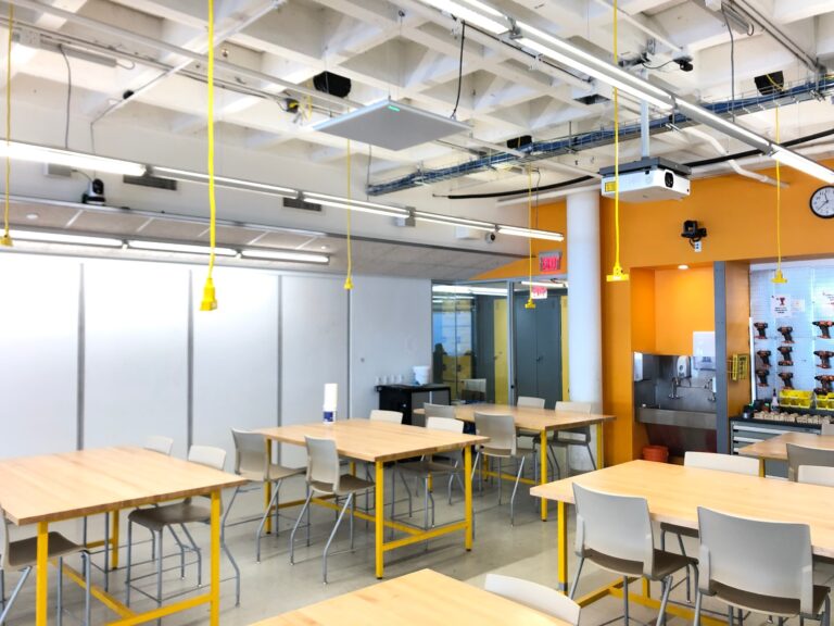 A photo of an ASU Engineering classroom recently overhauled with new technology.