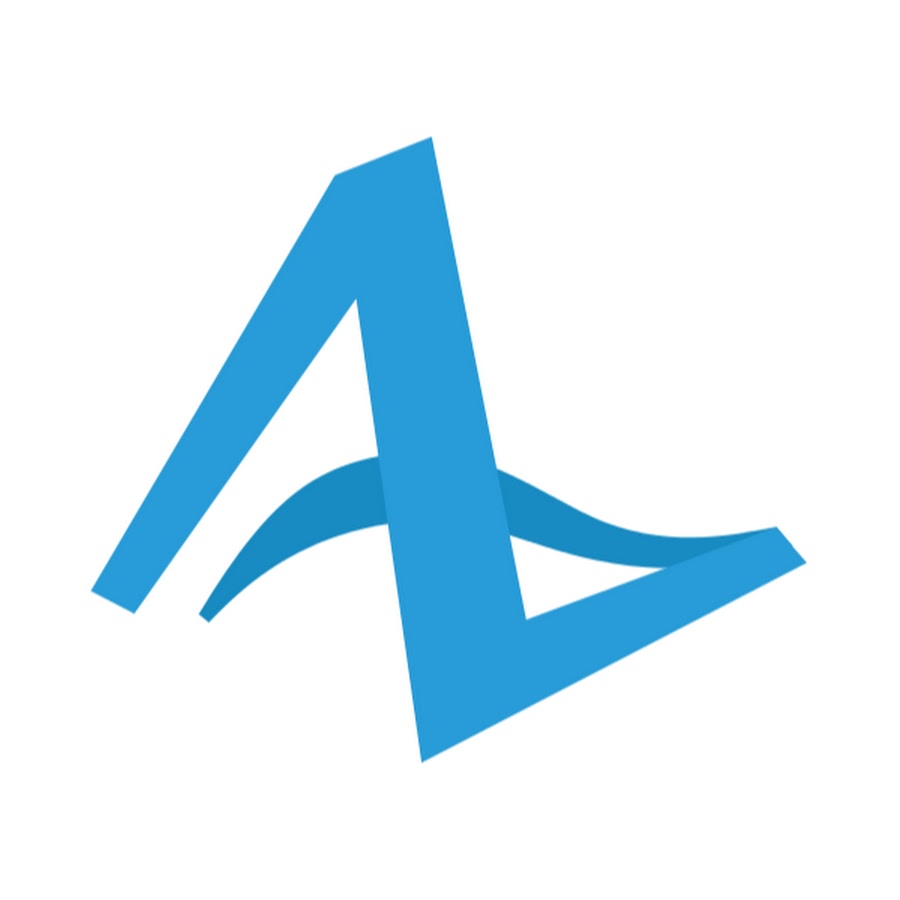 The icon for Anylogic PLE. A blue squiggle with a shape of an A.