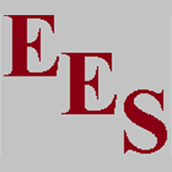 The icon for Engineering Equation Solver. The letters "E", "E", and "S" in brick red, written diagonally on a grey background.